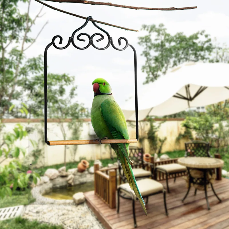 HummingbirdParrot toys pet bird cage swing hammock iron suspension bridge hammock stand metal frame bird cage accessories 1PCS