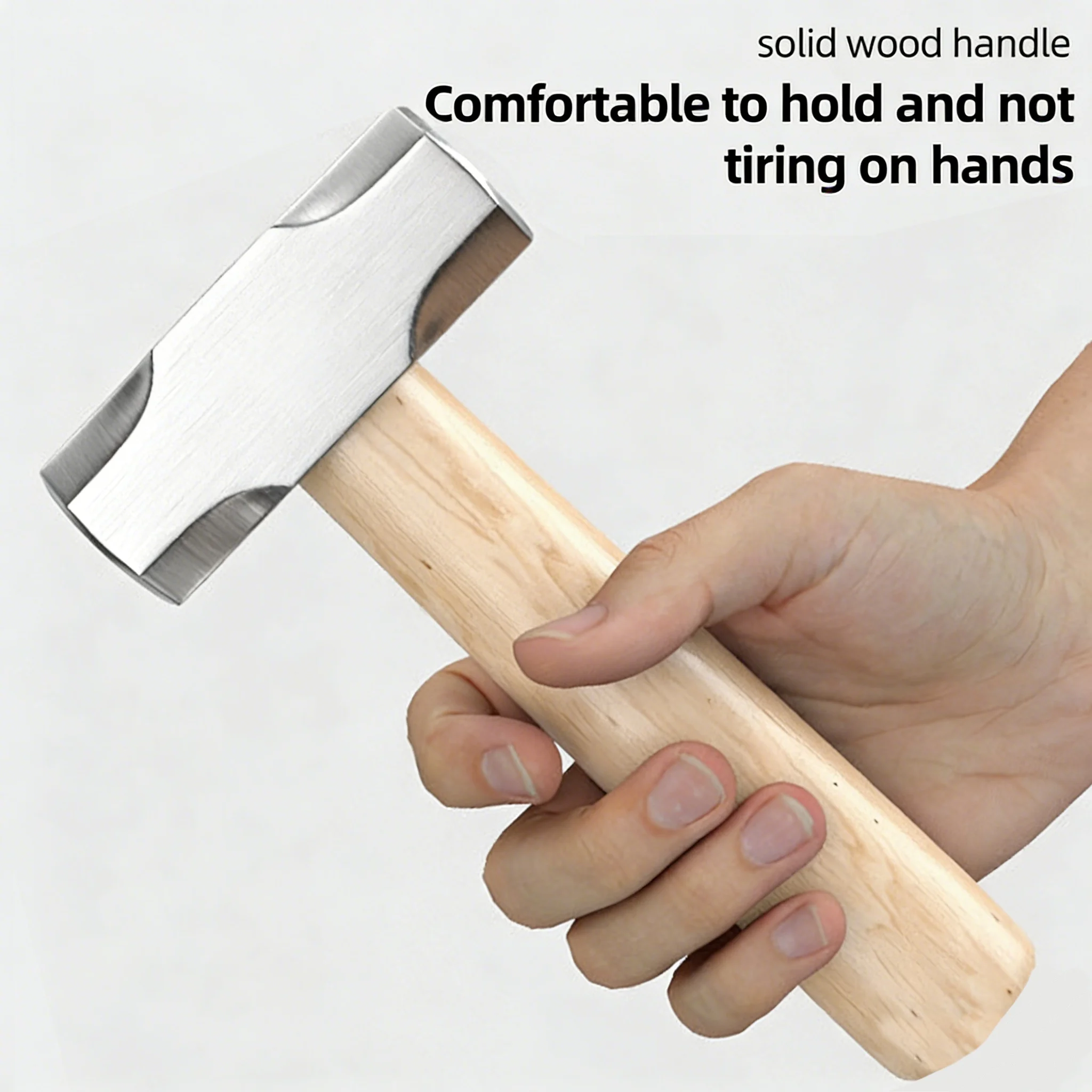 Compact High Carbon Steel Hammer with Solid Wood Handle - Small Manual Hardware Tool
