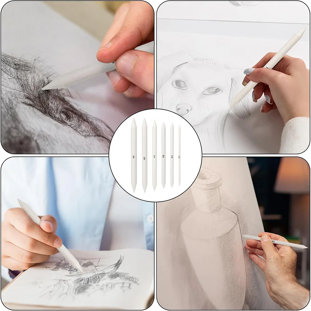 Papiermischstumpf, 12 Stück Mischstift, Ölpastell-Mischwerkzeuge, Schattierstifte, weiche Papierfilze, Skizzen-Mischstifte – Detail 7