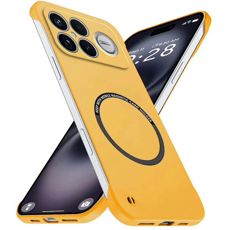 Ultra-Thin Frameless Magnetic Charging Shockproof Fashion Case