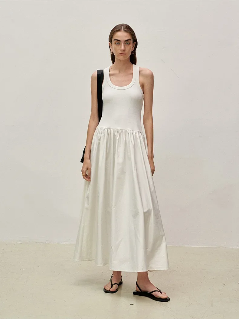 

Women's Dress 2024 Spring and Summer New Casual Vest A-Line Long Robe
