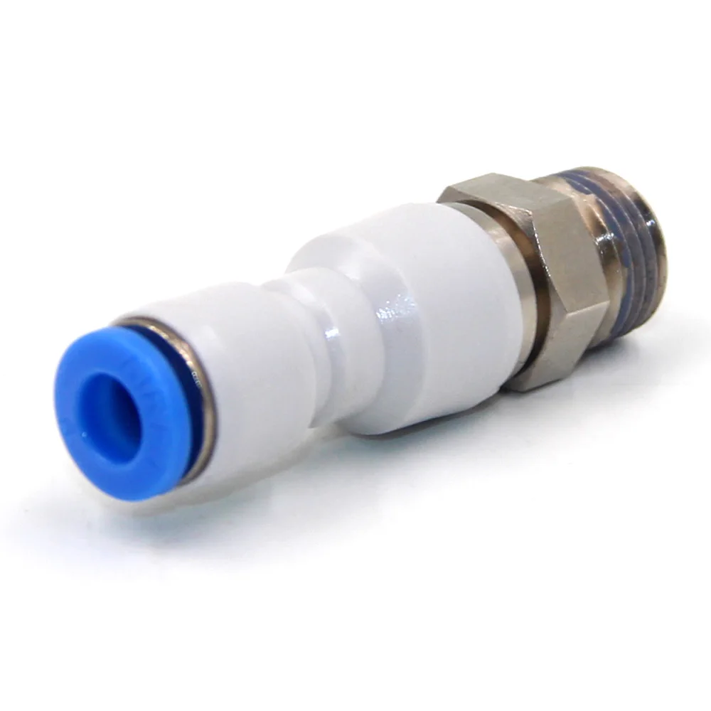 Válvula Antirretorno Neumática IQS Con Rosca Y Conexión Manguera - 3/8" A 10 Mm, Latón Y PBT, 0-12 Bar