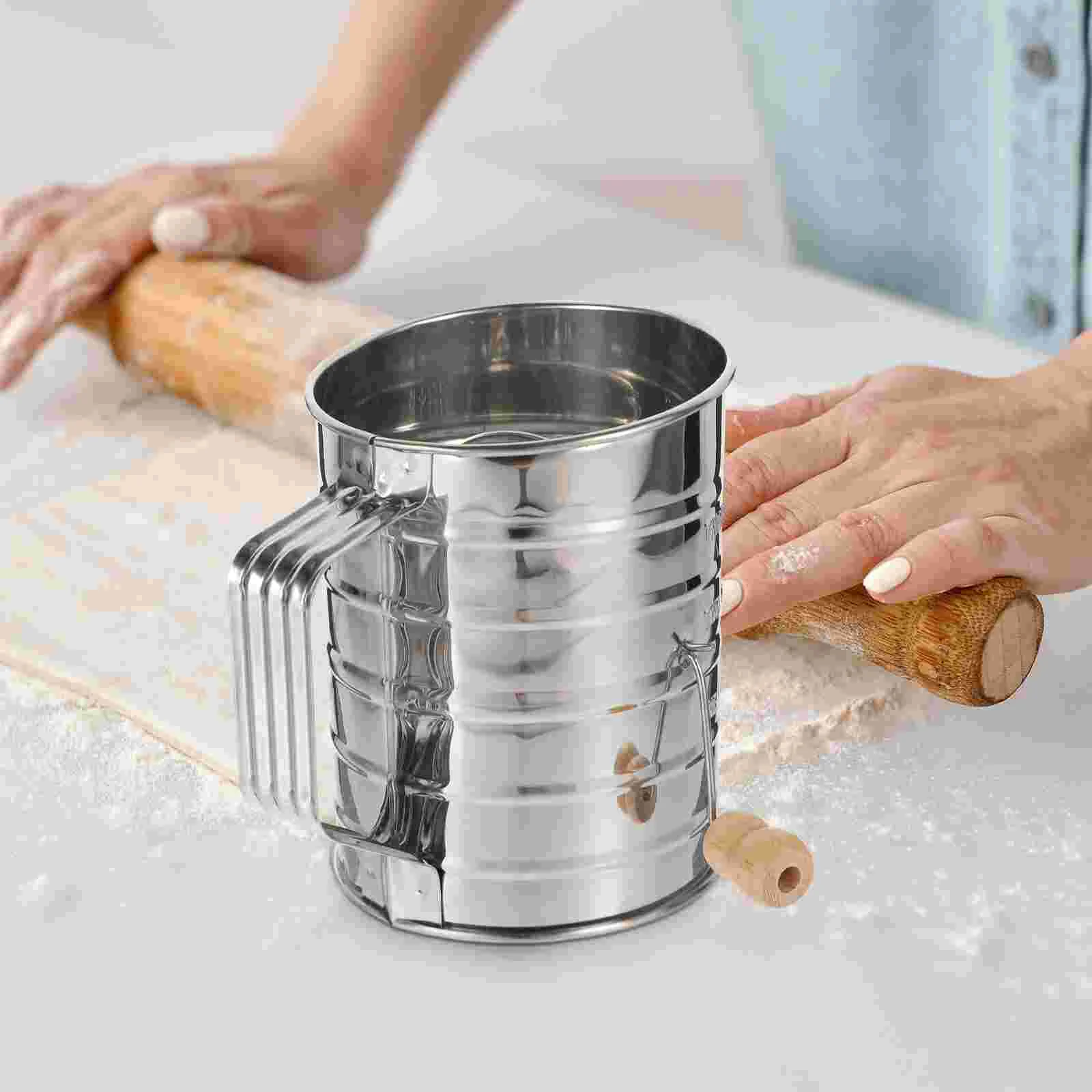 

Baking Products Kitchen Gadgets Stainless Steel Sieve Mesh Round Flour Sifter Strainer Shaker Sifter Household