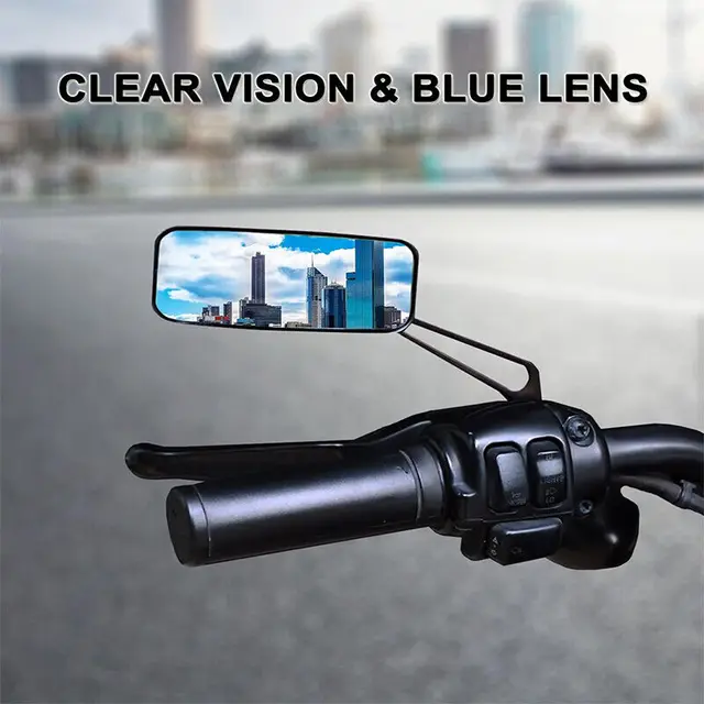 2x M8/M10 Universal Motorcycle Rearview Mirror for Harley Sportster Glide Softail Chopper Bobber Honda Yamaha Kawasaki