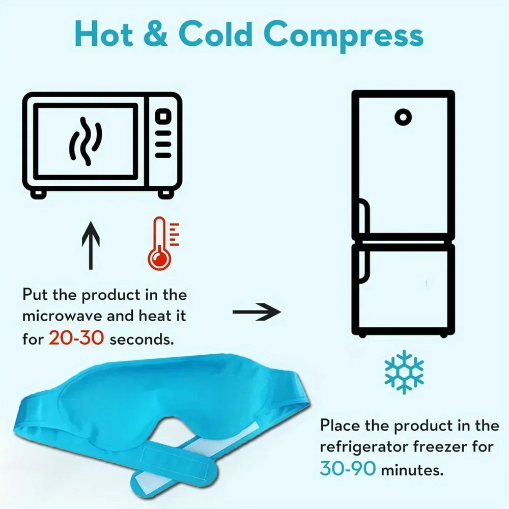 ReusableIce Eye Mask Gel Reduce Dark Circles Relieve Fatigue Lessen Eyestrain Cooling Reusable Sleeping Eye Gel Patches Mask