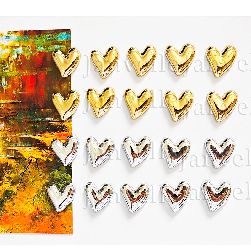 10PCS Fridge Magnets Heart Refrigerator Stickers 20mm Cute Small Magnet For Fridge Gold Silver Office Whiteboard Locker Magnetic magnetic fridge magnets magnetic sticker magnetic fridge stickers