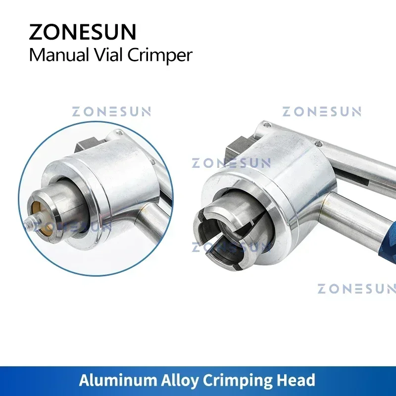 ZONESUN Perfume Bottle Crimper Manual Handheld Vial Capping Crimper Spray Caps Sealing Tool Aluminum Alloy ZS-PBC1 perfume bottle capping tool