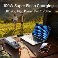 Real 100W Power Bank 100000mAh Fast Charging Large Capacity External Battery with Headlamp  for Macbook Pro Lenovo Laptop - Image 5