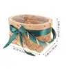 Oval Blush Flower Baskets Wicker Handle Baskets Rustic For Blankets Party Favors Baby Shower Straw Fruit Girl Blankets Laundry 3