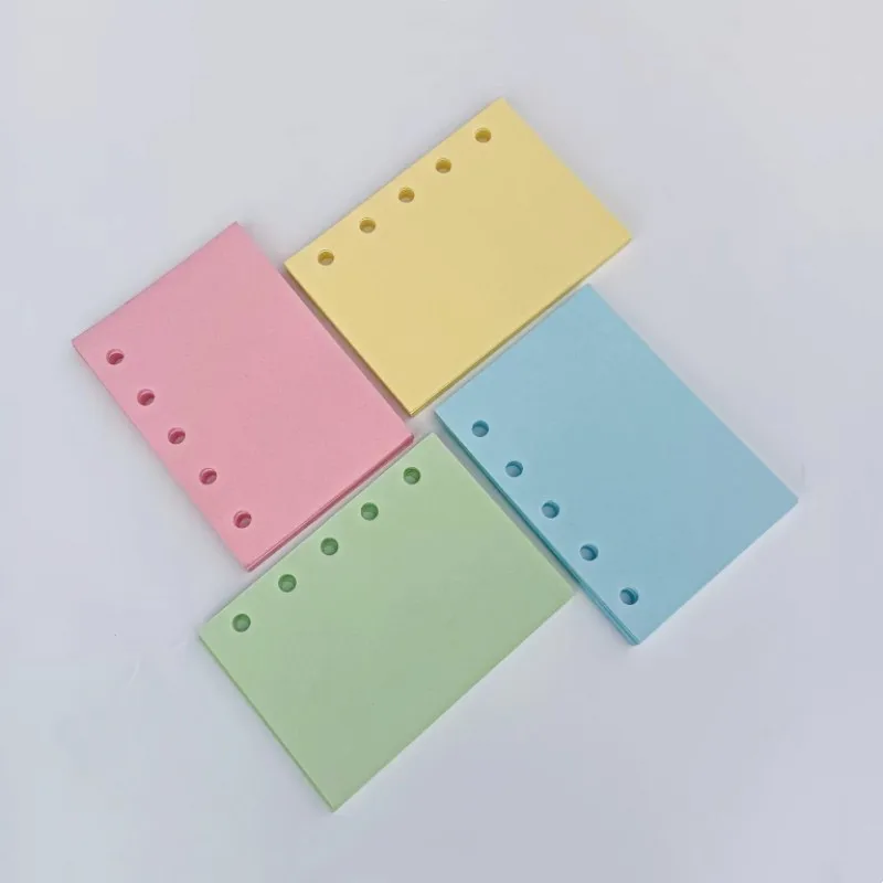 M5 5 Holes Colorful Loose Leaf Notebook Refill Spiral Binder Inner Page To Do Line Dot Grid 50Sheets