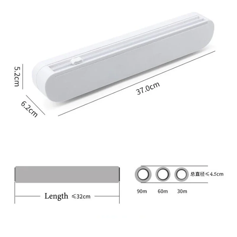 Foil Cling Film Wrap Dispenser Food Wrap Cutter Storage Holder Kitchen Tool