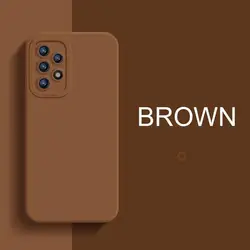 Matte Liquid Silicone Case with Camera Protection - A12 (4G 5G) (Brown)