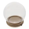 Wooden Base naments 15cm Glass Dome Display Case Transparent Dustproof Cover Eternal Flower Arrangement Decorative 1