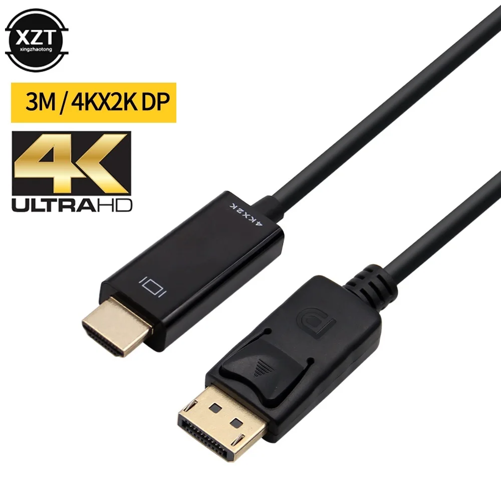 4K 30Mhz Displayport A Hdmi-Compatibile 4K Cavo Adattatore 1080P Cavo Convertitore Per Hp Dell Lenovo Asus Pc Laptop Monitor 1.8M 3M