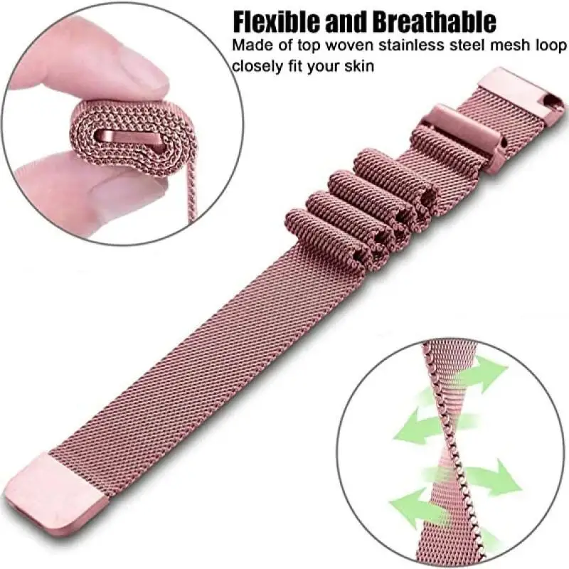 Milanese Magnetic Stainless Steel Loop Wristband Replacement Bracelet - 20mm