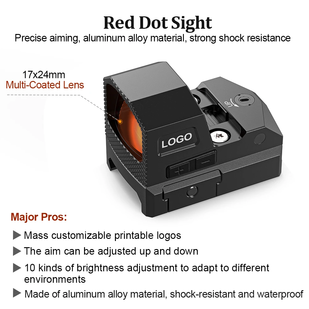 KF-20 Multi-Reticle Red Dot Sight MOJ Footprint With Motion Sensor For G17 etc Pistol