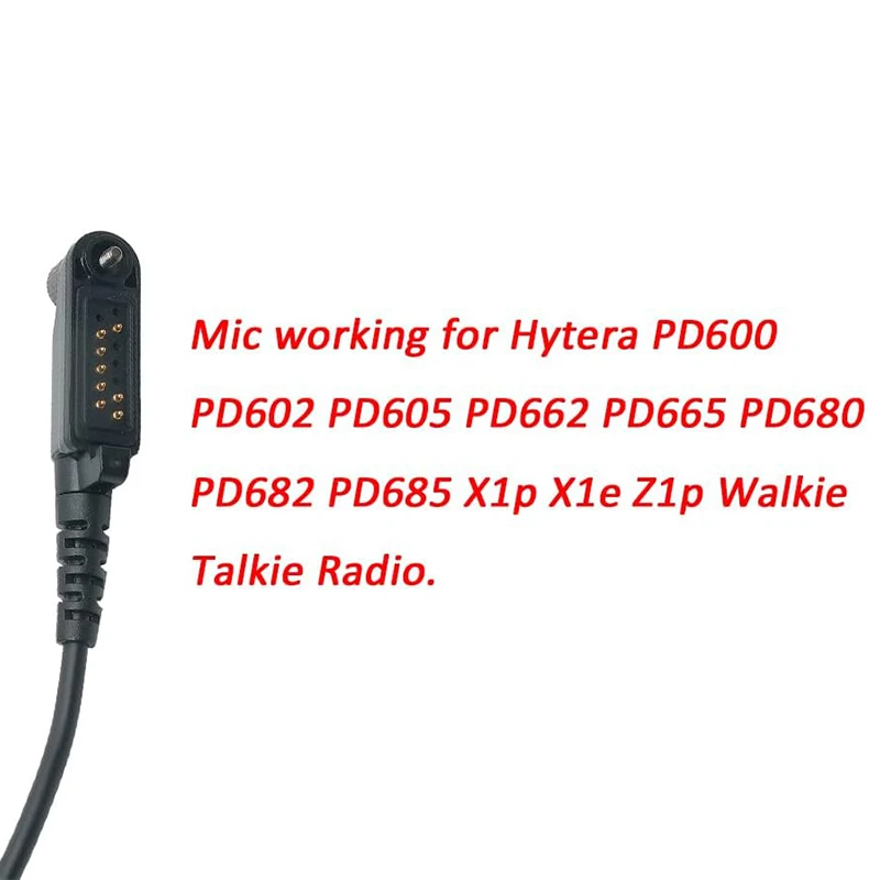 RISENKE Shoulder Speaker Mic for Hytera PD600 602 PD605 PD662 PD665 PD680 PD682 PD685 X1p X1e Walkie Talkie Handheld Microphone