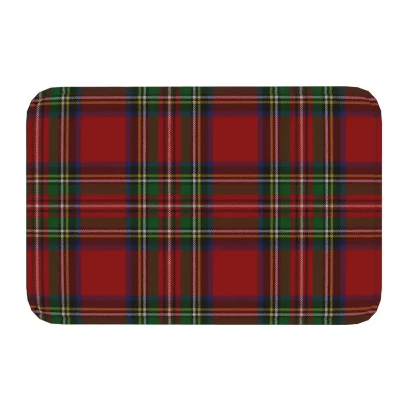 

Custom Royal Stewart Tartan Clan Doormat Non-Slip Entrance Bath Kitchen Floor Door Mat Geometric Gingham Toilet Carpet Rug