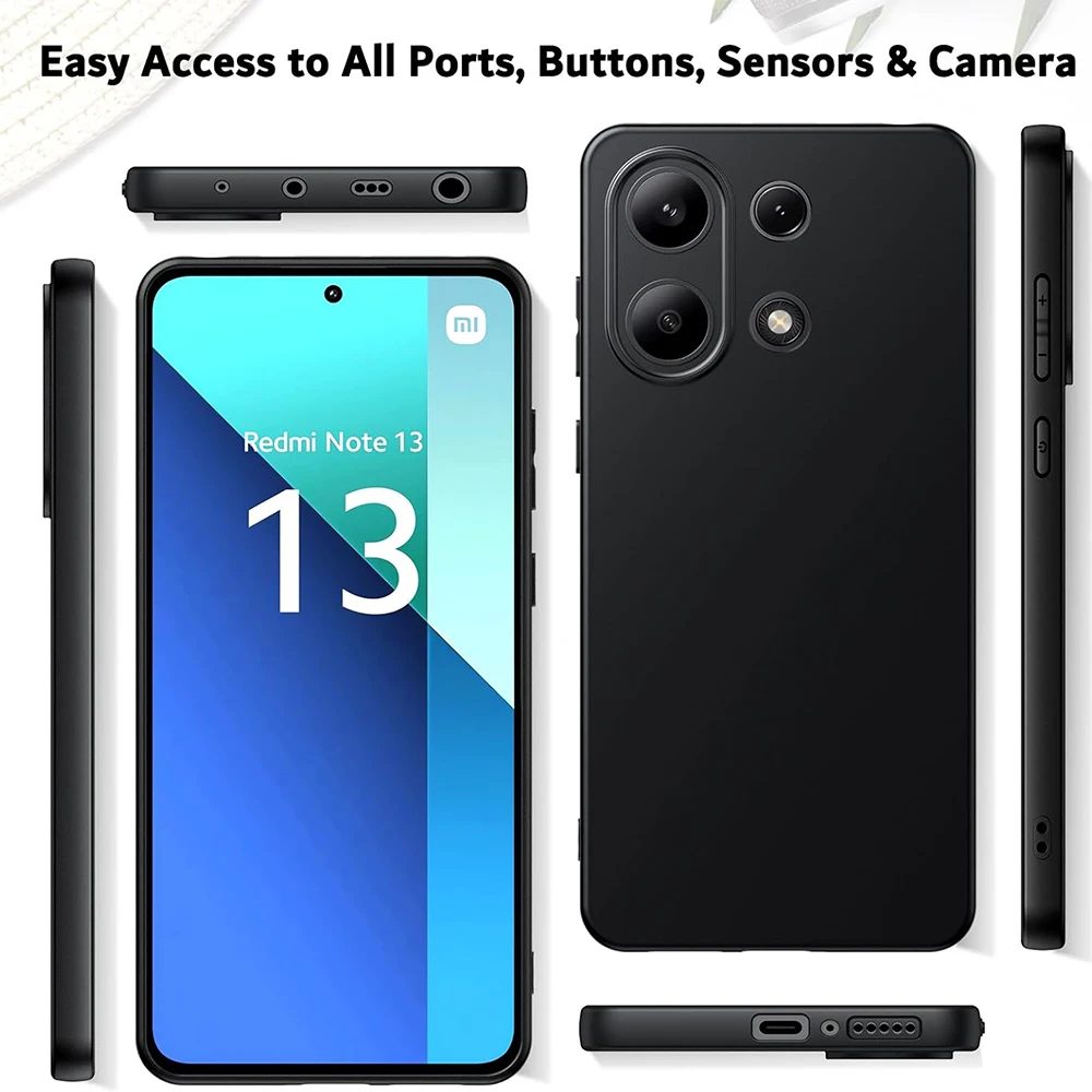 Luksuslik matt silikoonist pehme ümbris Xiaomi Redmi Note 13 12 11 11S Pro Plus Pro+ 13C 12C 10C 5G 4G üliõhuke pehme tagakaas_voghion.com