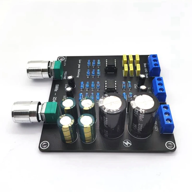 AA51 59Hz-234Hz Low-Pass Filter Super Bass Crossover Board AC9V-12V Dual NE5532 Crossover Point Continuously Adjustable