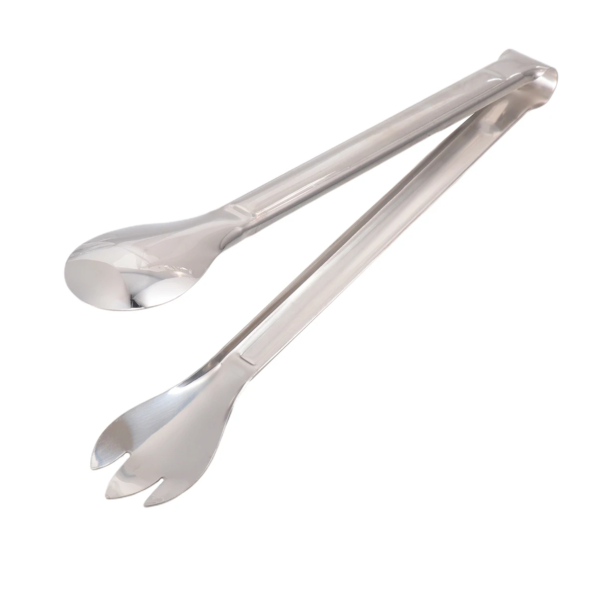 

201 Stainless Steel Food Tongs Kitchen Access Utensils Buffet Cooking Tools Anti Heat Bread Clip Clamp BBQ Salad Tong (Silver)