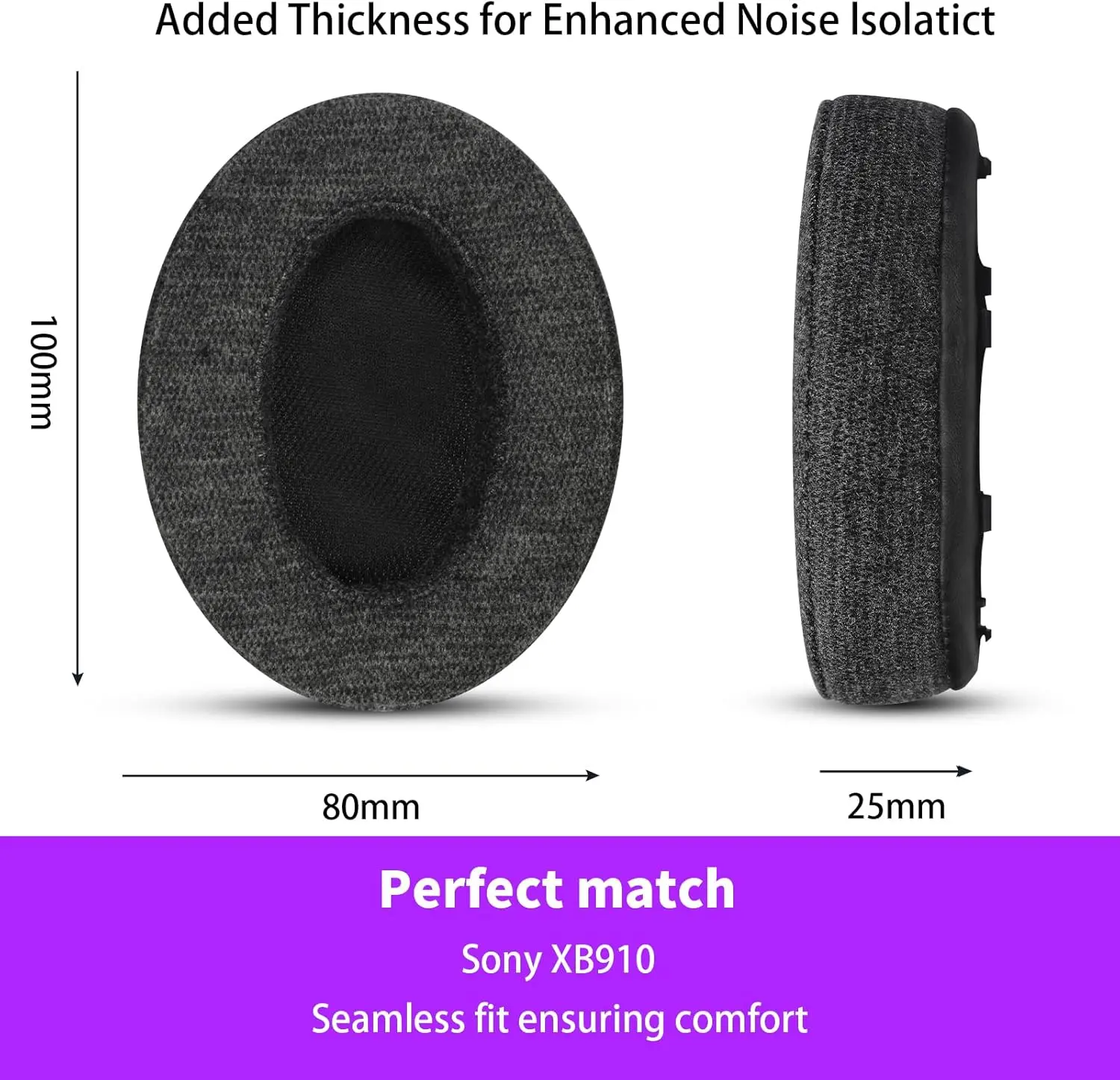 Replacement Ear pads for Sony WH-XB910N Headphones Skin-Friendly Cotton Memory Foam Ear Cushions High Quality Earpads headset