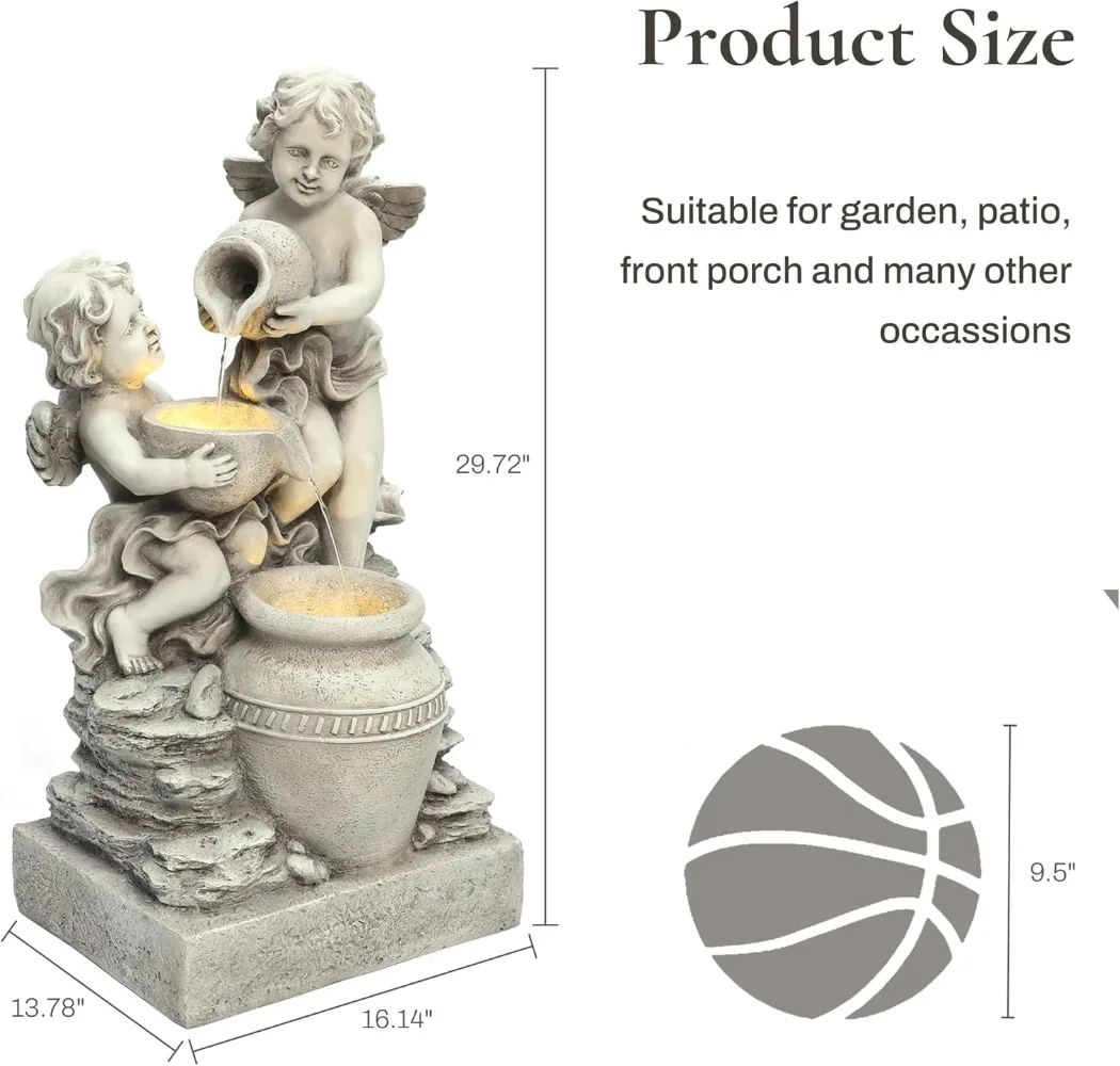 30 Inch Outdoor Water Fountain 2