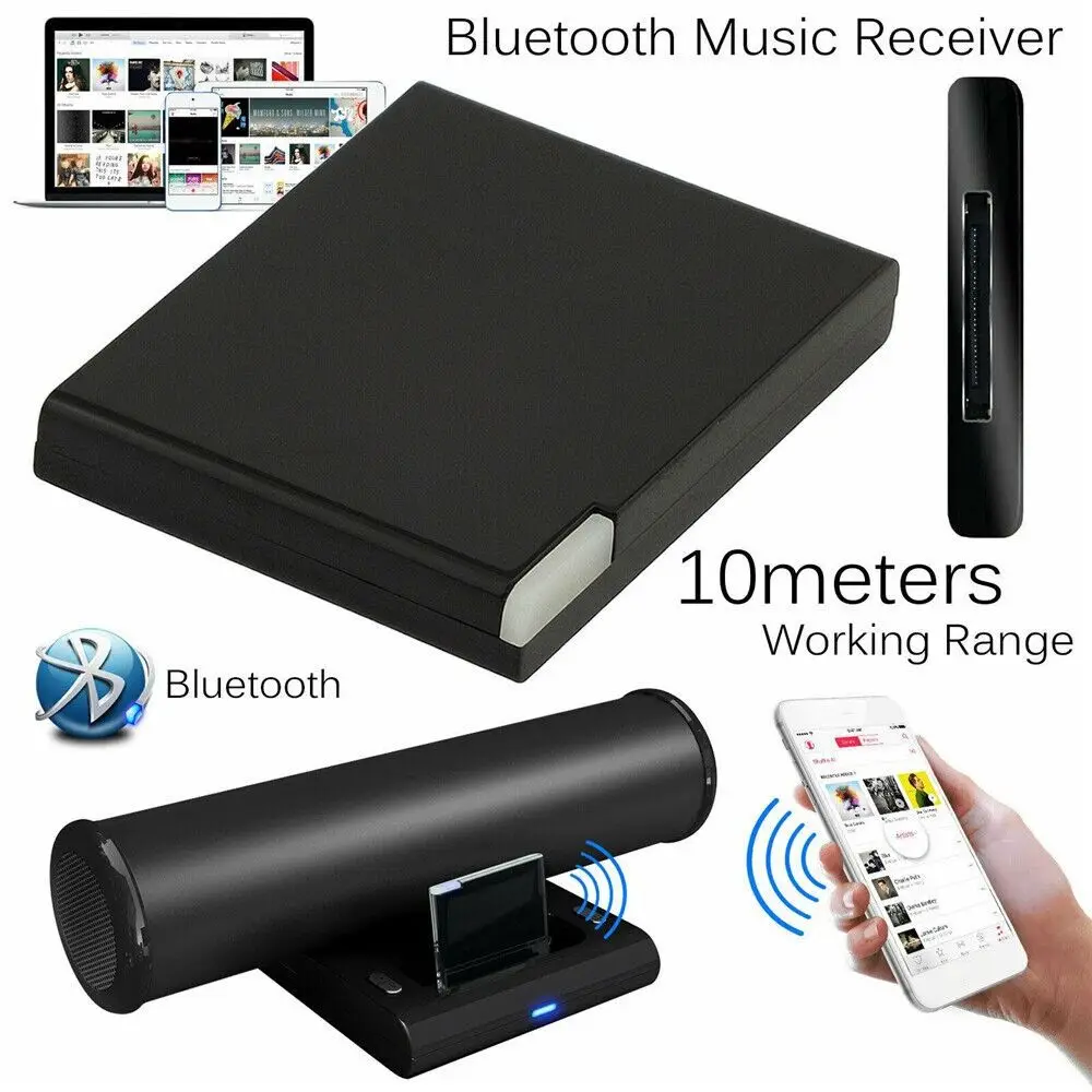 Mini Sound Dock For iPod/iPhone Wireless Bluetooth 5.0 Audio Receiver Music Adapter 30 Pin