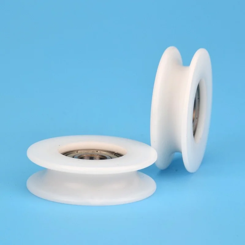 1pcs 8*40*11.5mm 608ZZ package plastic wrap POM POM line wire rope pulley bearing pulley U groove