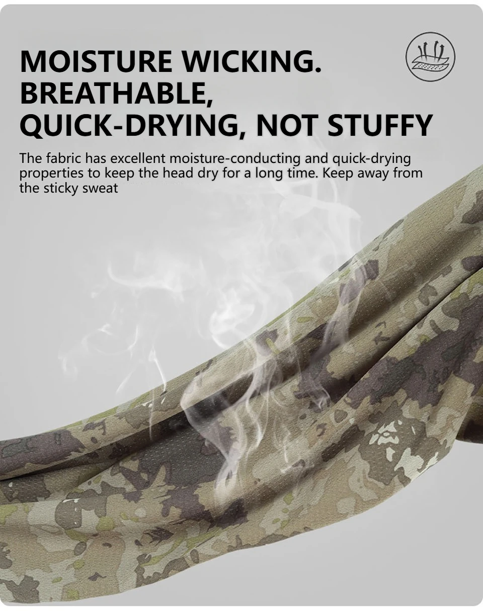 GTUBIKE Radfahren Camouflage Halswärmer Frühling Sommer Wandern Atmungsaktiver Magischer Schal Angeln Sonnenschutz Gesichtsmaske Dehnbar – Detail 11
