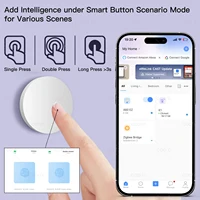 New ZigBee Button Scene Switch Intelligent Linkage Smart Wireless Wall Push Button works with Zigbee2MQTT Ewelink Alexa Alice - Image 2