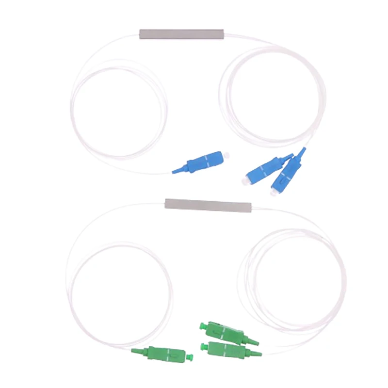 1Pc 1x2 Fiber Optic PLC Splitter Mini Blockless SC/APC SC/UPC Connector Single Mode FTTH SC APC/UPC Splitter fiber optic adapter for Optical Network