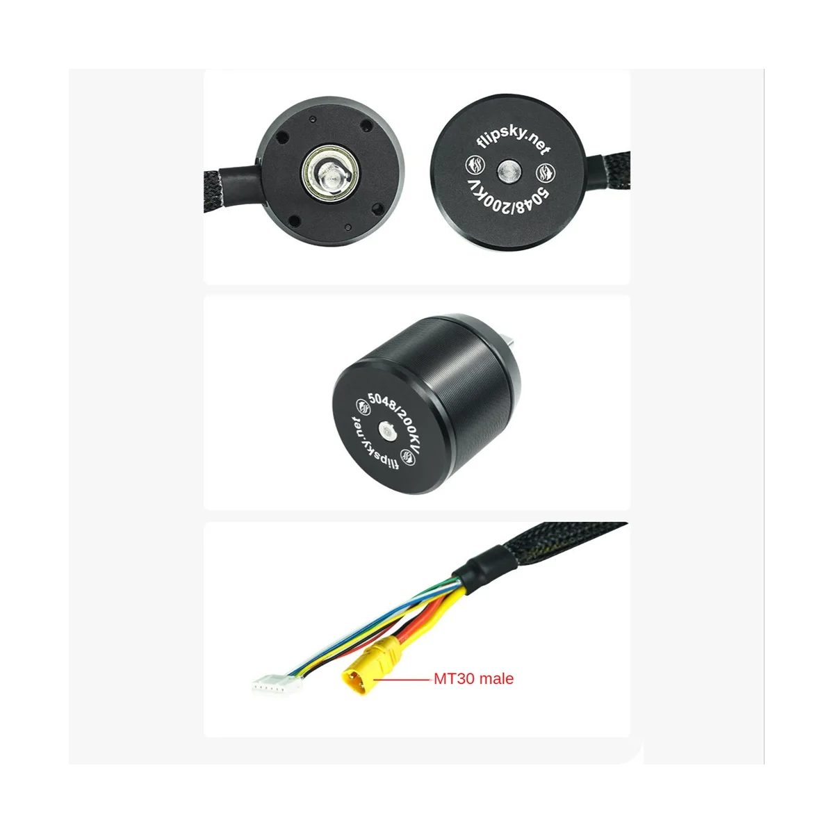 Flipsky Sensored Brushless DC Motor Battle Hardened 5048 200KV 1300W Motor for Electric Skateboard