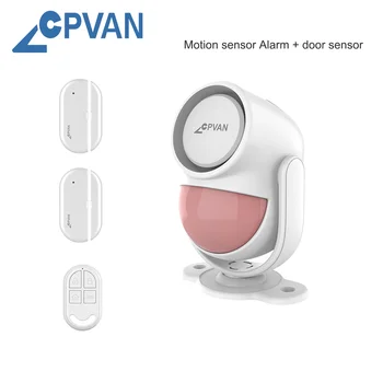 CPVAN New Infrared Motion Detector Burglar Alarm Sensor 433MHz Wireless PIR Sensor for Home Security Alarm System 125db Sound 1