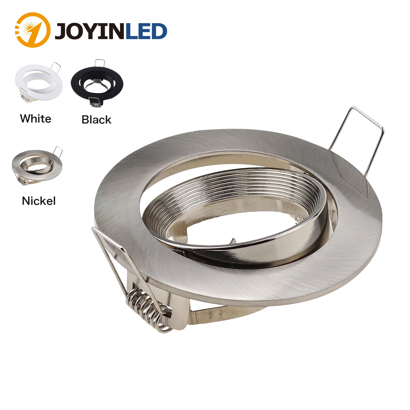 Zine alloy GU10/ MR16 Satin Nickel LED Downlight lamp holder fixture trims бра mantra loop satin nickel 1816