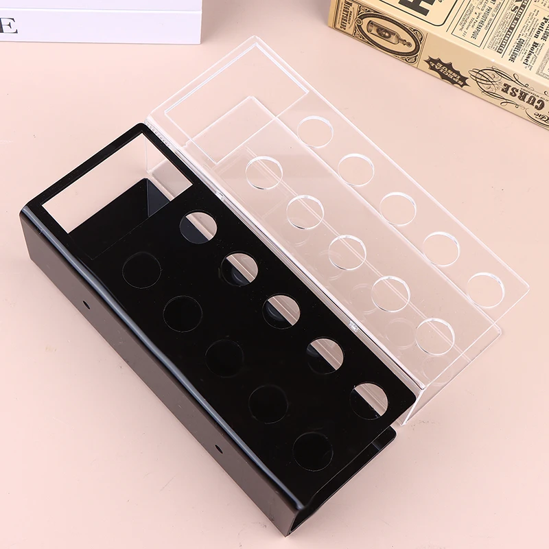 1pc Acrylic Marker Pen Holder With 10 Slots - Wall-Mounted Dry Erase Storage Rack Classic Design Pen Holder Suitable For Office