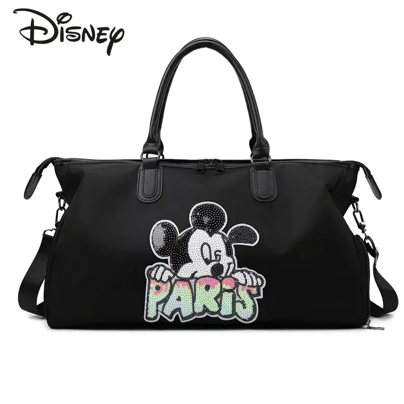 Disney Mickey New Travel Bag Fashionable High Quality Nylon Fitness Bag Dry Wet Separation Large Capacity Luggage Storage Bag