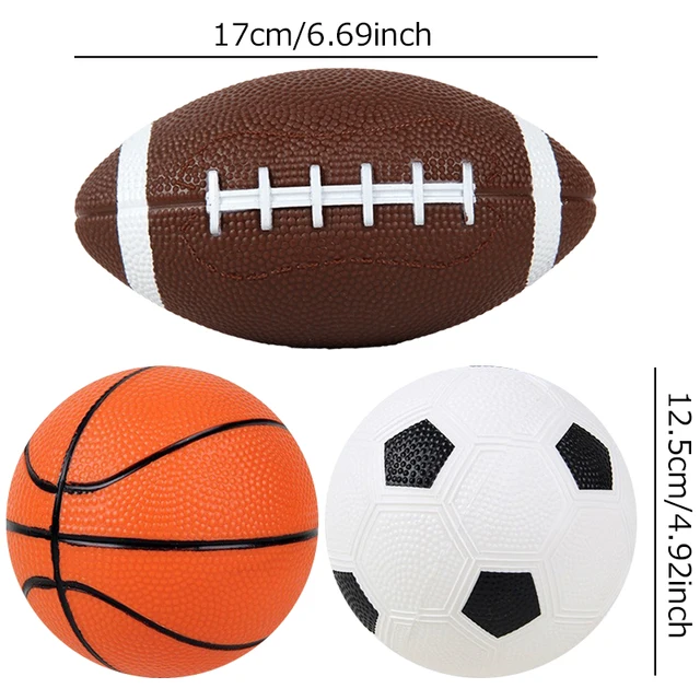 1/2/3PCS Mini Inflation Ball PVC Football Basketball Rugby Parent-kid Interaction Game Props Indoor Outdoor Sport Party Gift ZYF 6