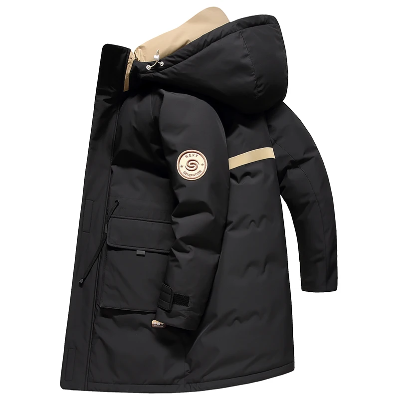 Men's down Jacket Men's Long New Style Tooling Parka Winter Thick Coat