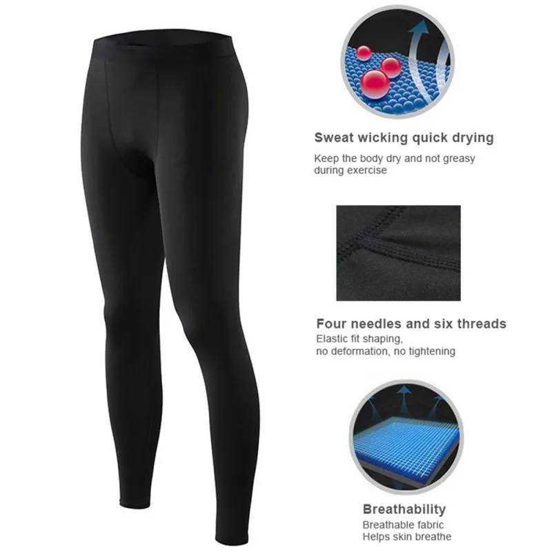 Men Compression Leggings Running Sports Male Bottoms Trousers Jogging Dry Pants Quick Fitness Training Sports Tight Pants
