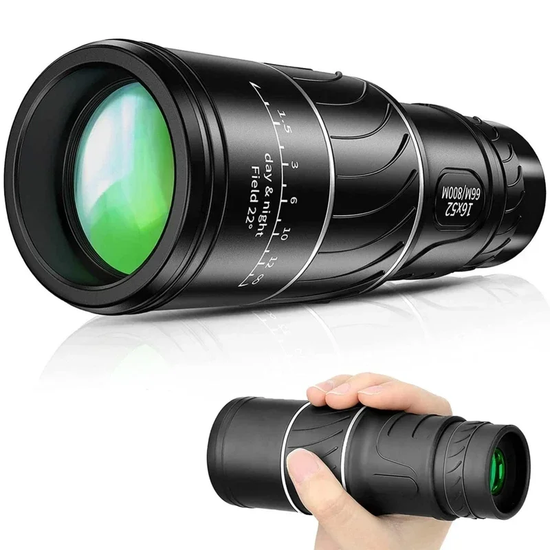 Powerful Monocular Telescope 16x52 Dual Focus Scope Zoom Monocular Prism Compact Monocle for Hunting Camping Equipment 3