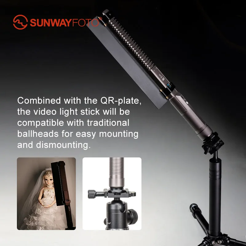 SUNWAYFOFO FL-152 Led Video Light Wand Stick 3000K-5500K Camera Photo Studio Light Photography Lighting