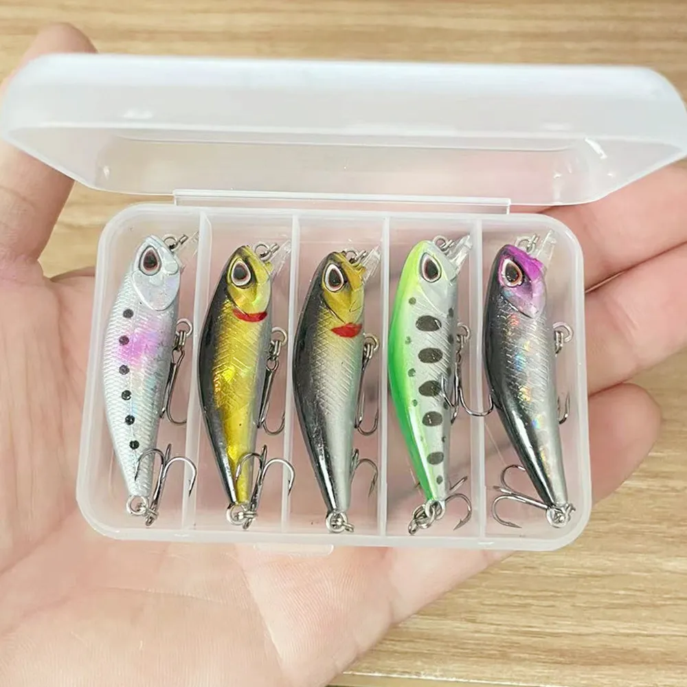 5 adet kutu Mini Minnow bal k l k Lures Wobblers 4 5cm 3 5g batan jpg