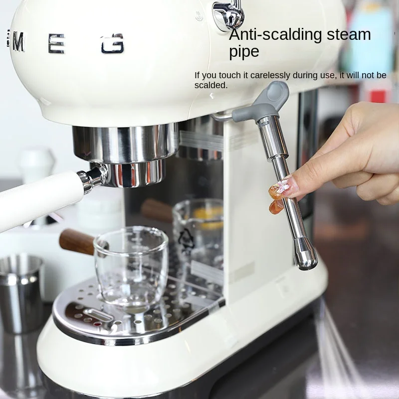 Tamper (cuillère à Tasser) Compatible Machine à Expresso Smeg ECF01 - Gris Métal, 15 Ml