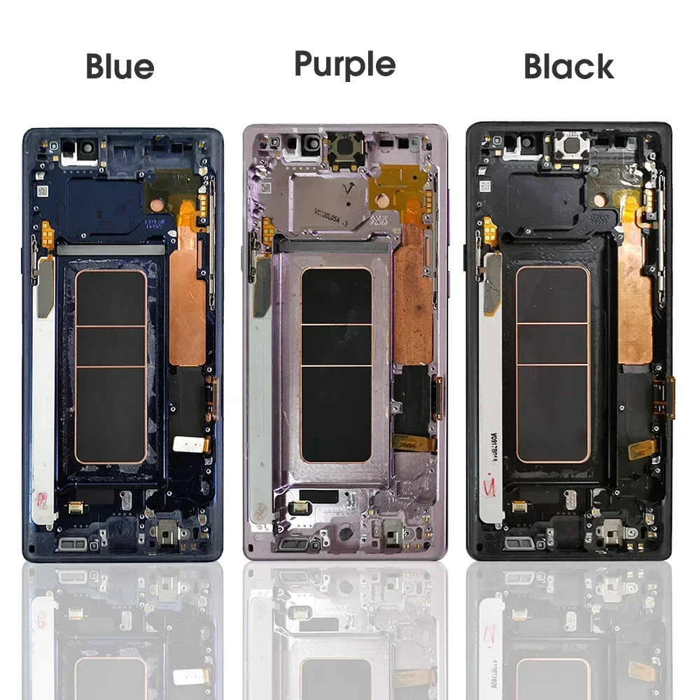 프레임 포함 LCD 디스플레이 터치 스크린 디지타이저, 삼성 노트 9, N960D, N960F, N960, N9600 용, 테스트 완료