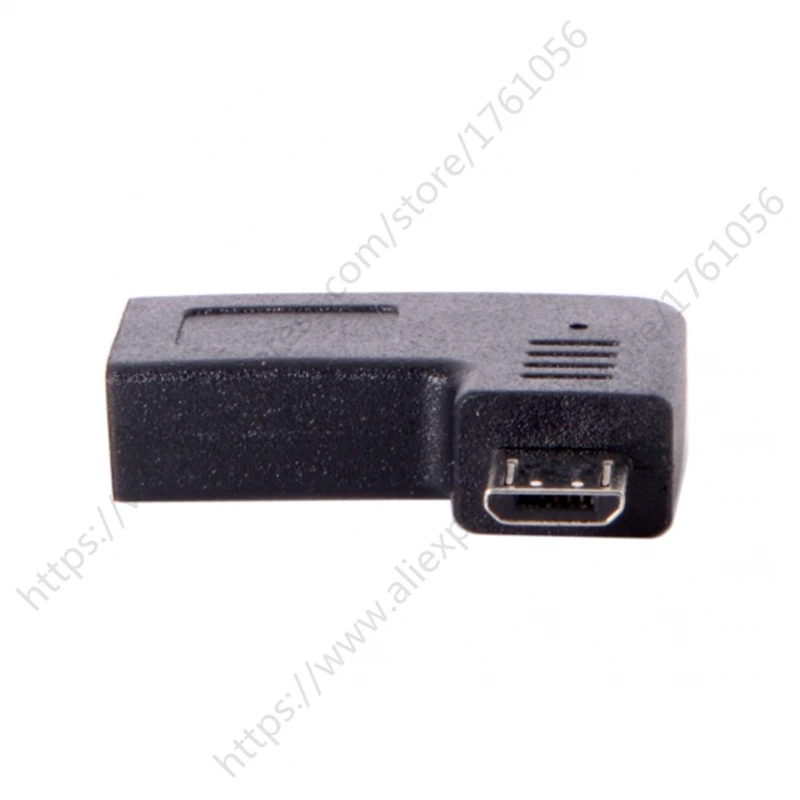USB-C Type-C 암-마이크로 USB 2.0 5핀 수 데이터 어댑터 90도 왼쪽 및 직각 유형