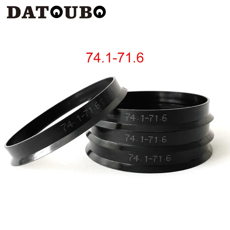Car wheel hub ring 4 pcs black plastic material car wheel hub centric rings size 74.1 mm-72.6 mm 74.1 to 71.6 mm 74.1-64.1 centric ring