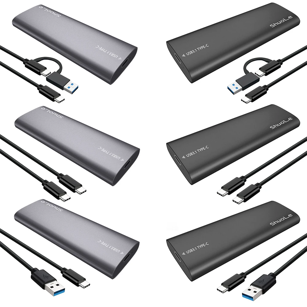 PC ƮϿ ޴  SSD ڽ, M.2 NVME NGFF M2 SSD Ŭ, NGFF SATA ϵ ũ ̽, USB3.1 C Ÿ, Gen2, 10Gbps M-Key