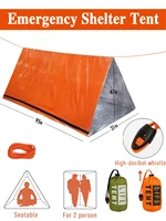 2 Person Emergency Tent Casa De Waterproof Camping Travel Pergola Family Campaign House Tourist Tents Cool Gear Equipment Coat 4