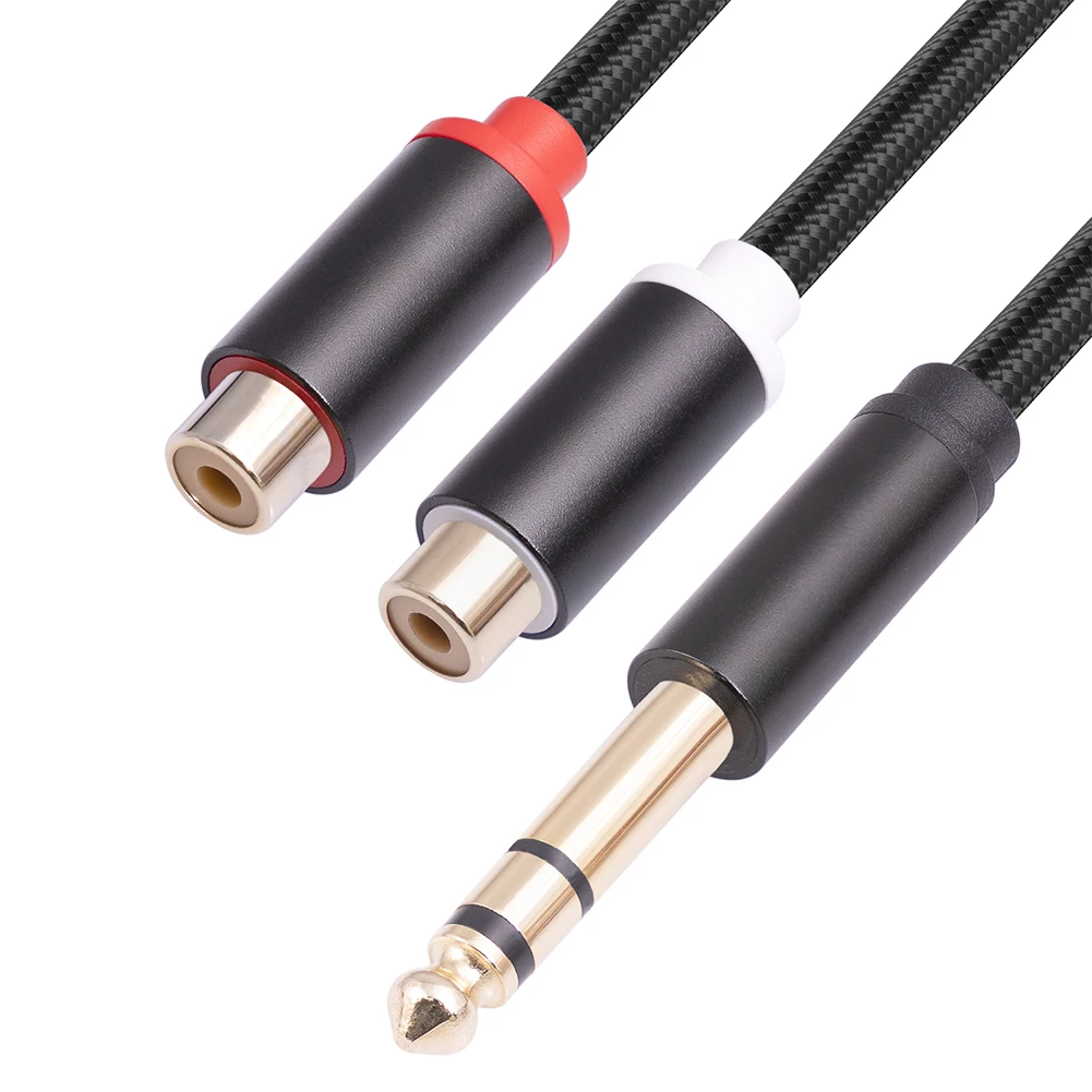 6.35mm RCA  ׷ ڵ, Ƽ RCA Ͽ 1/4 ġ Ŀ ̺, Ʃ ̺   